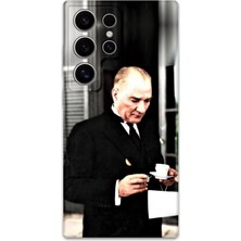 Galaxy S25 Ultra Uyumlu Atatürk Desenli Telefon Kılıfı + Ekran Koruyucu - 5850