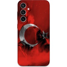 Galaxy S23 Fe Uyumlu Türk Bayrağı Desenli Telefon Kılıfı + Ekran Koruyucu - 5854