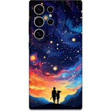 Galaxy S24 Ultra Uyumlu Uzay Desenli Telefon Kılıfı + Ekran Koruyucu - 5863