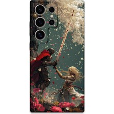 Galaxy S24 Ultra Uyumlu Retro Desenli Telefon Kılıfı + Ekran Koruyucu - 5838