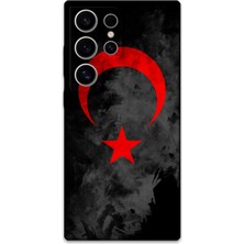 Galaxy S24 Ultra Uyumlu Türk Bayrağı Desenli Telefon Kılıfı + Ekran Koruyucu - 5852