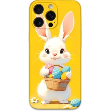 iPhone 16 Pro Max Uyumlu Tavşan Desenli Telefon Kılıfı + Ekran Koruyucu - 5806