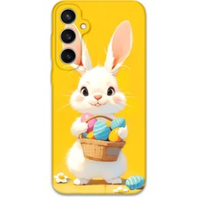 Galaxy S25 Uyumlu Tavşan Desenli Telefon Kılıfı + Ekran Koruyucu - 5806