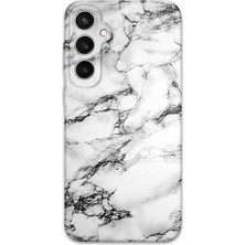 Galaxy S25 Plus Uyumlu Mermer Desenli Telefon Kılıfı + Ekran Koruyucu - 5817