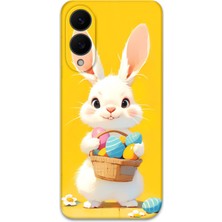 Galaxy S25 Edge Uyumlu Tavşan Desenli Telefon Kılıfı + Ekran Koruyucu - 5806