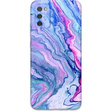 Galaxy A02S Uyumlu Mermer Desenli Telefon Kılıfı + Ekran Koruyucu - 5816