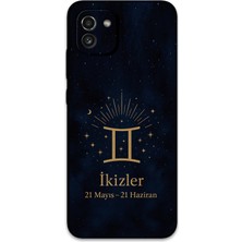 Galaxy A03 Uyumlu Ikizler Burcu Desenli Telefon Kılıfı + Ekran Koruyucu - 5770