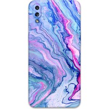 Galaxy A10S Uyumlu Mermer Desenli Telefon Kılıfı + Ekran Koruyucu - 5816