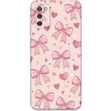 Galaxy A02S Uyumlu Kurdele Desenli Telefon Kılıfı + Ekran Koruyucu - 5802