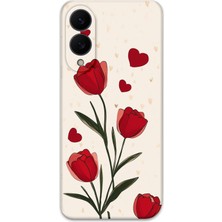 Galaxy S25 Edge Uyumlu Çiçek Desenli Telefon Kılıfı + Ekran Koruyucu - 5789