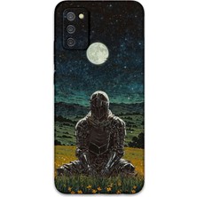 Galaxy A03S Uyumlu Retro Desenli Telefon Kılıfı + Ekran Koruyucu - 5844