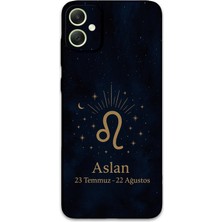 Galaxy A04 Uyumlu Aslan Burcu Desenli Telefon Kılıfı + Ekran Koruyucu - 5772