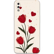 Galaxy A10S Uyumlu Çiçek Desenli Telefon Kılıfı + Ekran Koruyucu - 5789