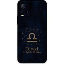 Vivo Y33S Uyumlu Terazi Burcu Desenli Telefon Kılıfı + Ekran Koruyucu - 5774