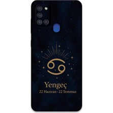 Galaxy A21S Uyumlu Yengeç Burcu Desenli Telefon Kılıfı + Ekran Koruyucu - 5771