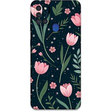 Galaxy A21S Uyumlu Çiçek Desenli Telefon Kılıfı + Ekran Koruyucu - 5788