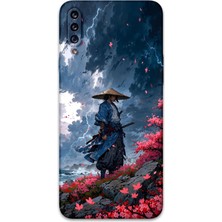 Galaxy A20S Uyumlu Samuray Desenli Telefon Kılıfı + Ekran Koruyucu - 5825