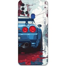 Galaxy A21S Uyumlu Araba Desenli Telefon Kılıfı + Ekran Koruyucu - 5761