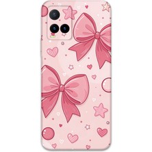 Vivo Y33S Uyumlu Kurdele Desenli Telefon Kılıfı + Ekran Koruyucu - 5803