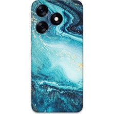 Tecno Spark Go 2024 Uyumlu Mermer Desenli Telefon Kılıfı + Ekran Koruyucu - 5818