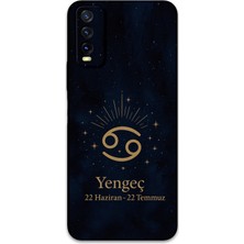 Vivo Y11S Uyumlu Yengeç Burcu Desenli Telefon Kılıfı + Ekran Koruyucu - 5771