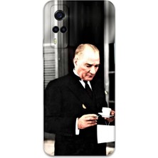 Vivo Y53S Uyumlu Atatürk Desenli Telefon Kılıfı + Ekran Koruyucu - 5850