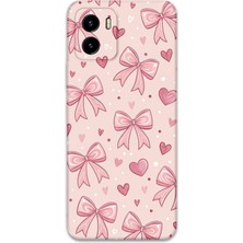 Vivo Y15S Uyumlu Kurdele Desenli Telefon Kılıfı + Ekran Koruyucu - 5802