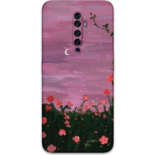 Oppo Reno 2z Uyumlu Çiçek Desenli Telefon Kılıfı + Ekran Koruyucu - 5793