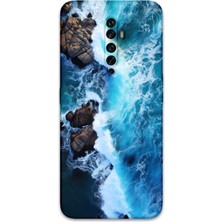 Oppo Reno 2z Uyumlu Mermer Desenli Telefon Kılıfı + Ekran Koruyucu - 5810