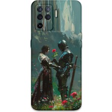 Oppo Reno 5 Lite Uyumlu Retro Desenli Telefon Kılıfı + Ekran Koruyucu - 5839