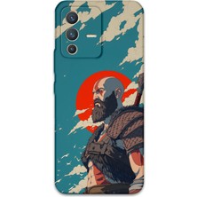 Vivo V23 5g Uyumlu Kratos Desenli Telefon Kılıfı + Ekran Koruyucu - 5824