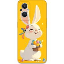 Oppo Reno 7 Lite Uyumlu Tavşan Desenli Telefon Kılıfı + Ekran Koruyucu - 5807