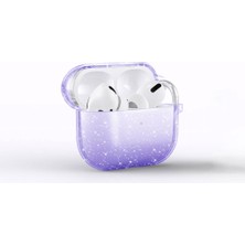 Airpods 3. Nesil Uyumlu Joec Allstar Airbag 32 Parlayan Simli Saydam Renkli Kılıf-Mor