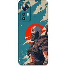 Xiaomi Mi 12 Pro Uyumlu Kratos Desenli Telefon Kılıfı + Ekran Koruyucu - 5824