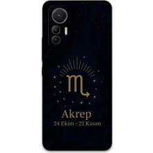 Xiaomi Mi 12 Lite Uyumlu Akrep Burcu Desenli Telefon Kılıfı + Ekran Koruyucu - 5775