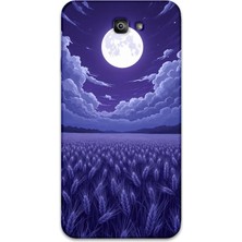 Galaxy J7 Prime Uyumlu Çiçek Desenli Telefon Kılıfı + Ekran Koruyucu - 5797