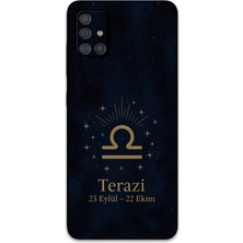 Galaxy M31S Uyumlu Terazi Burcu Desenli Telefon Kılıfı + Ekran Koruyucu - 5774