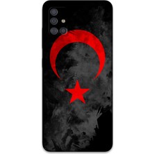 Galaxy M31S Uyumlu Türk Bayrağı Desenli Telefon Kılıfı + Ekran Koruyucu - 5852