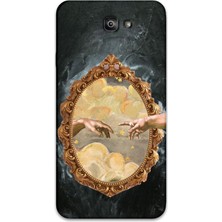 Galaxy J7 Prime Uyumlu Retro Desenli Telefon Kılıfı + Ekran Koruyucu - 5836