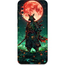 Galaxy A70 Uyumlu Samuray Desenli Telefon Kılıfı + Ekran Koruyucu - 5822