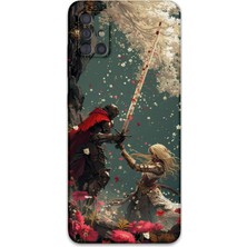 Galaxy M31S Uyumlu Retro Desenli Telefon Kılıfı + Ekran Koruyucu - 5838