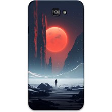 Galaxy J7 Prime Uyumlu Uzay Desenli Telefon Kılıfı + Ekran Koruyucu - 5861