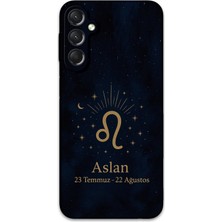 Galaxy A04S Uyumlu Aslan Burcu Desenli Telefon Kılıfı + Ekran Koruyucu - 5772