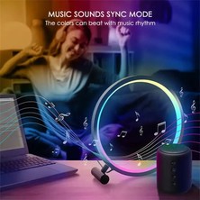 Teknofaji 10 Inç Akıllı Rgb Müzik Ritim Gece Lambası 25CM Alüminyum Halka LED Işığı Dekor Masa Lamba