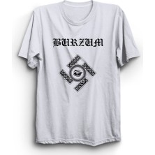 Burzum, X-Ra Logo, Rock Metal Müzik Grubu Baskılı, Unisex, %100 Pamuk Tişört
