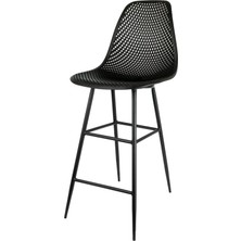 Newbella Safir Bar 75 - Bar Sandalyesi 75 cm – Metal Ayaklı Bar Mutfak Ada Kafe Restoran Yüksek Iç Mekân Bistro Otel Sandalyesi