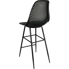 Newbella Safir Bar 75 - Bar Sandalyesi 75 cm – Metal Ayaklı Bar Mutfak Ada Kafe Restoran Yüksek Iç Mekân Bistro Otel Sandalyesi