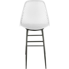 Newbella Safir Bar 65 - Bar Ada Sandalyesi 65 cm – Metal Ayaklı Bar Mutfak Ada Kafe Restoran Yüksek Iç Mekân Bistro Otel Sandalyesi
