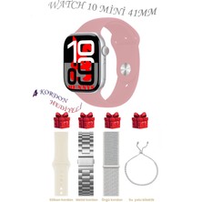 Tozpembe Akıllı Saat Watch 10 Mini Kordon Hediyeli Amoled Ekran 41MM