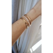 Paslanmaz Çelik Rose Gold Su Yolu Bileklik